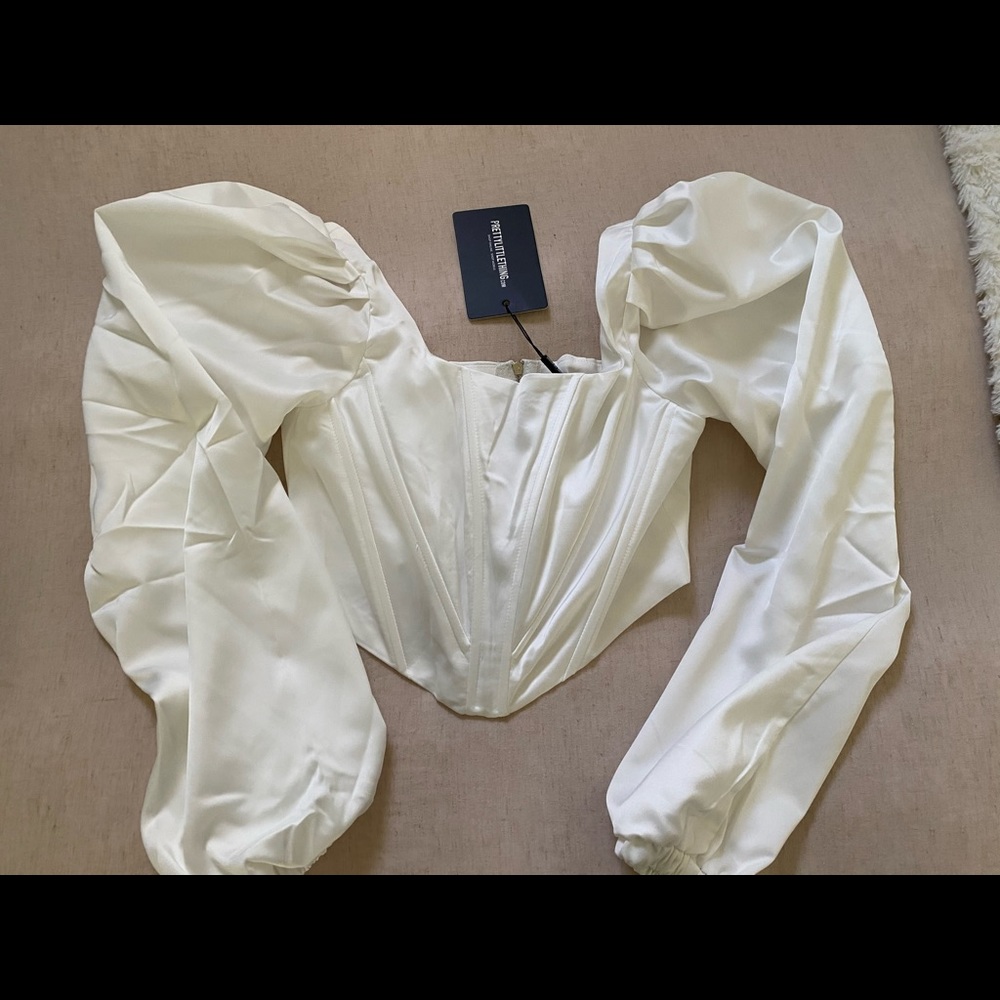New/ PLT bustier long sleeve top